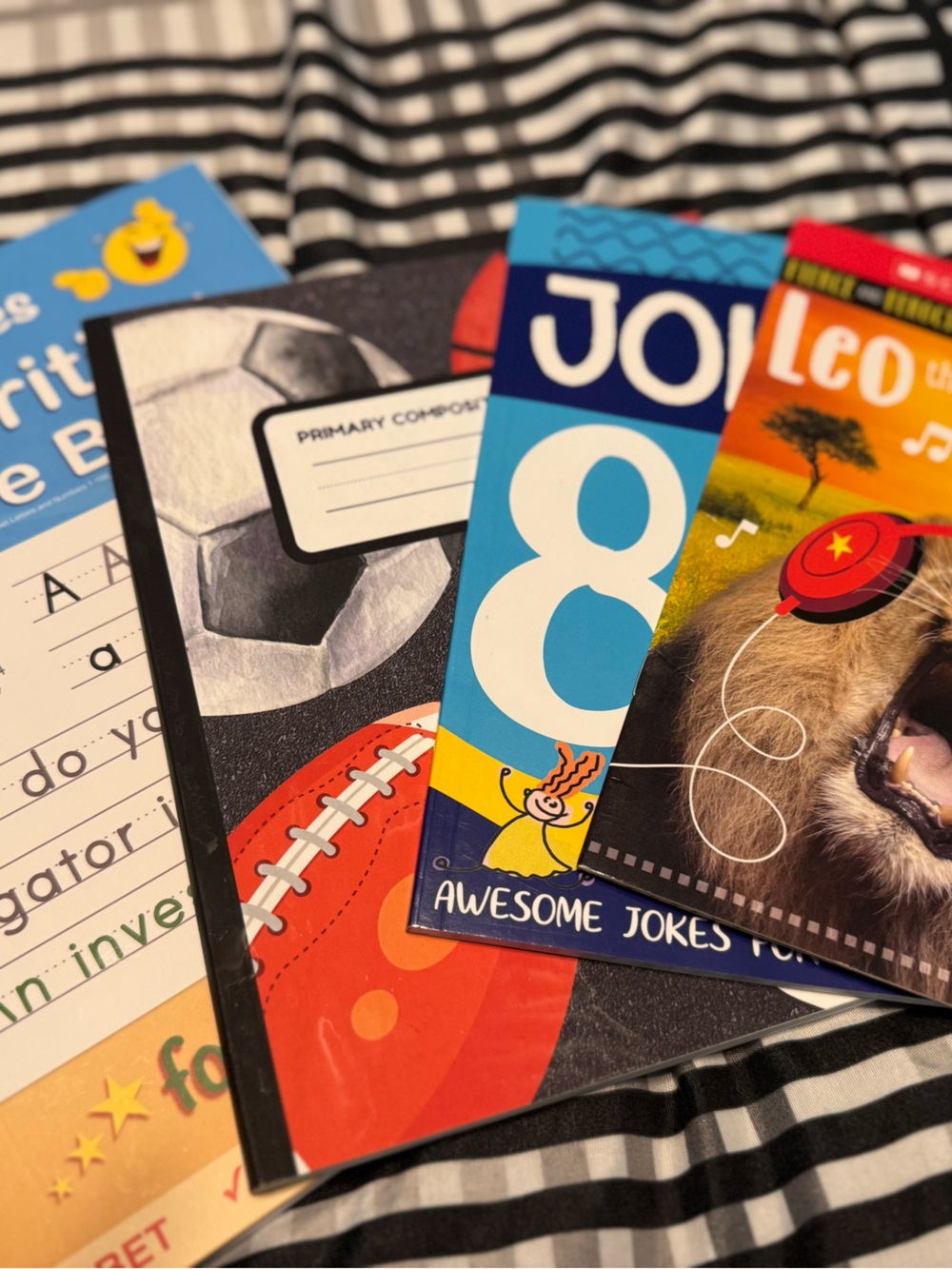 Kids Activity Book Bundle Handwriting Practice Jokes Composition Notebook